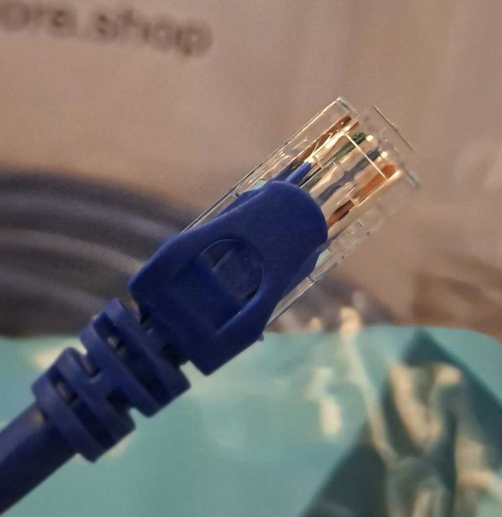 Xenta Cat6 Network Cable 10m Blue – RJ45 Socket – 5 Pack Wholesale Job Lot