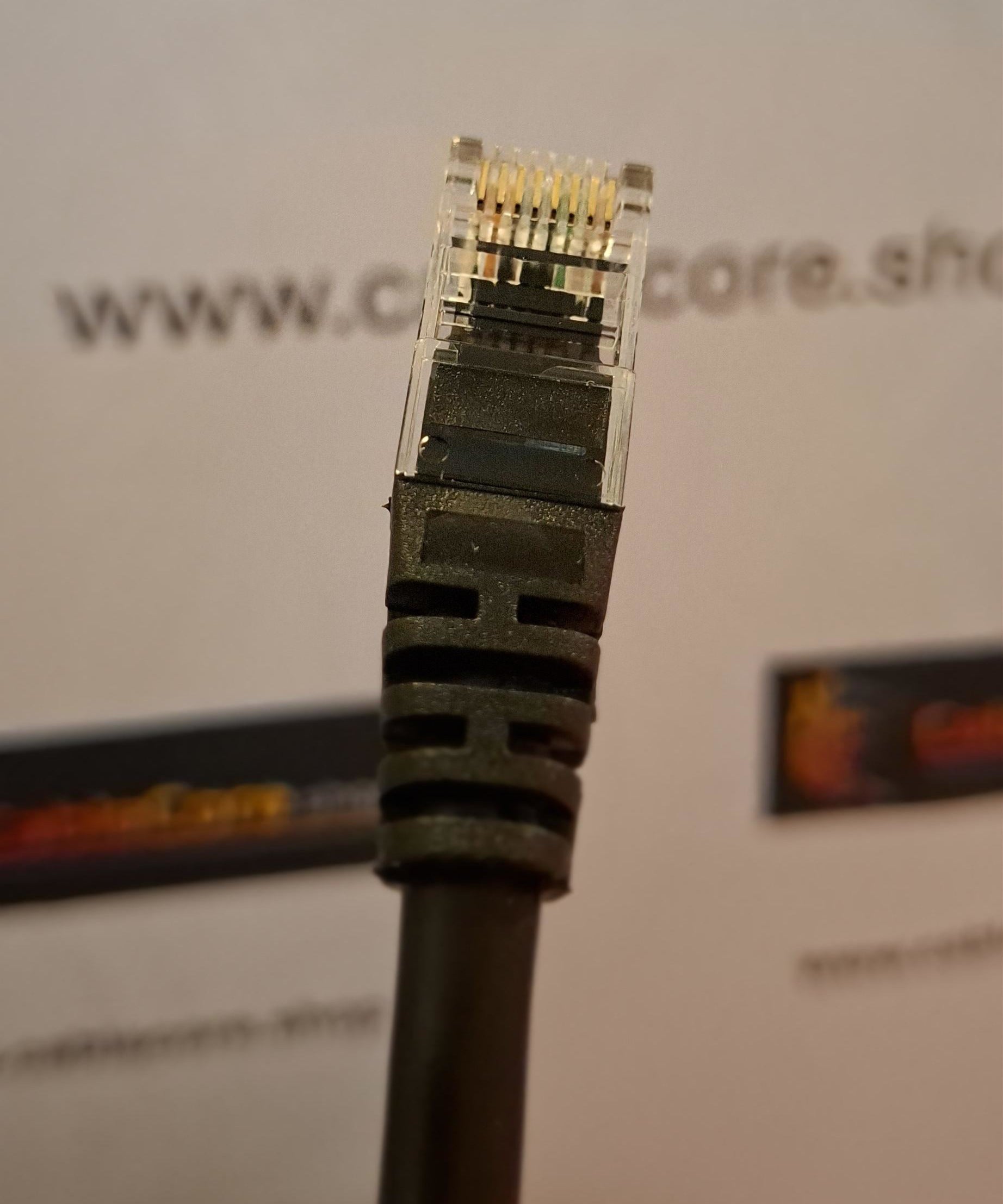 Xenta Cat6 Network Cable 10m Black – RJ45 Socket – 5 Pack Wholesale Job Lot